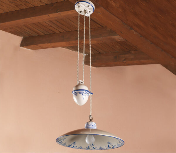 00252/SA Ceramic Pendant with Pulley