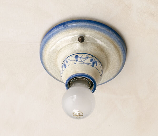 00902/PL Ceramic Decorated Flush Mount