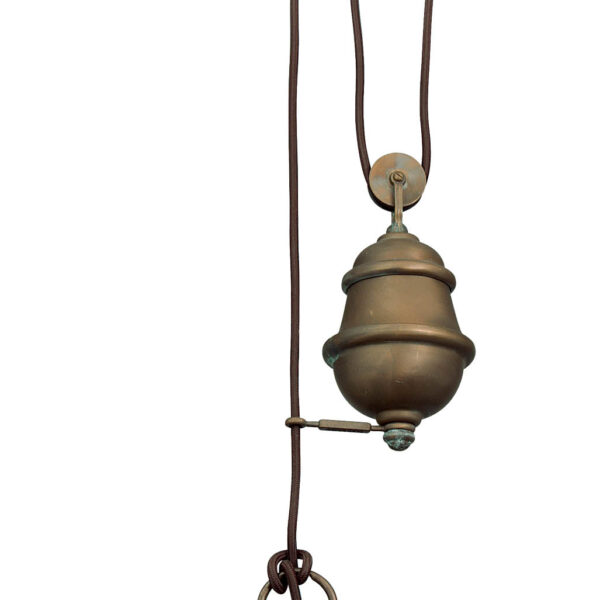 1596 Mill - Brass pendant with Pulley