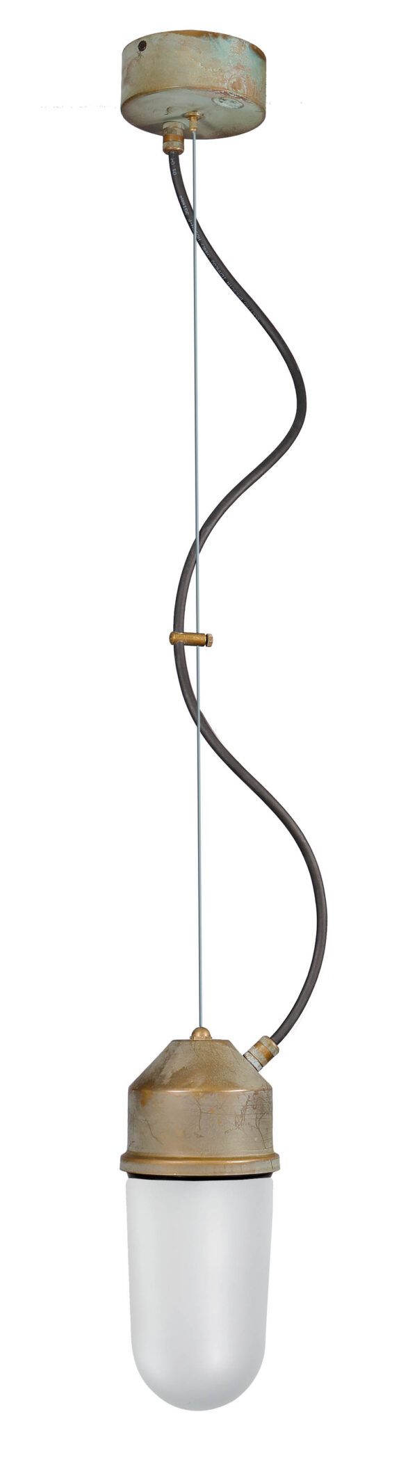 1951N Outdoor Brass & Glass Pendant - Image 2