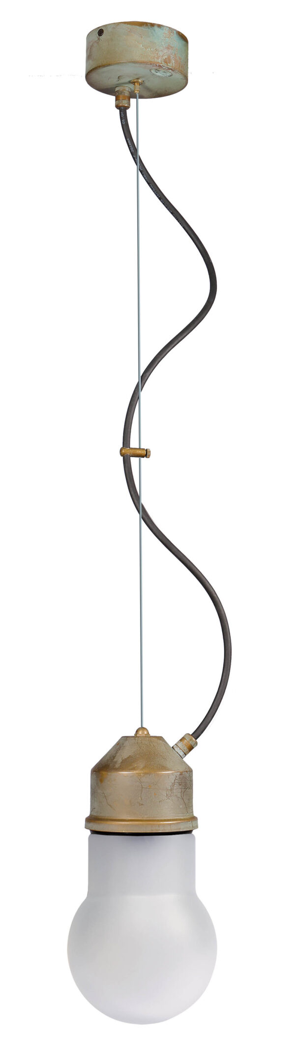 1951N Outdoor Brass & Glass Pendant - Image 3