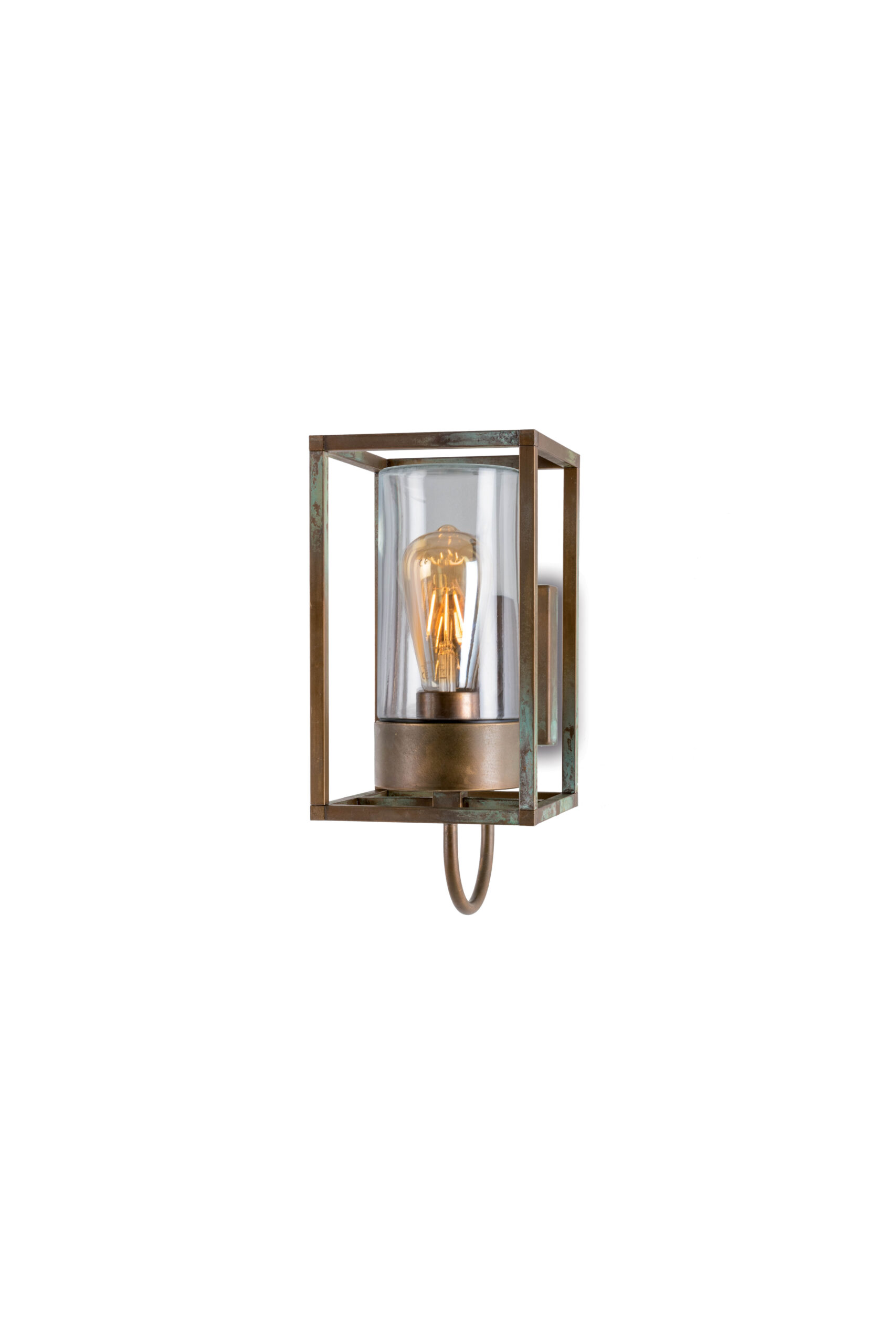 3362.T.AR 3362 Caged Outdoor Brass & Glass sconce - Image 1