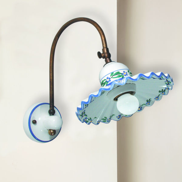 35902/A22 Ceramic and Brass Sconce