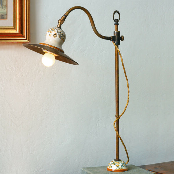 35903/B54 Ceramic and Brass Desk Lamp