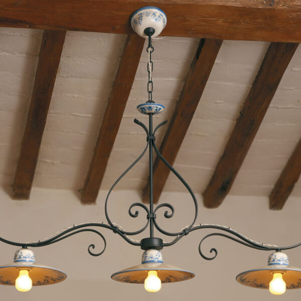 35905/3L30 3 lights Ceramic and Iron straight Chandelier