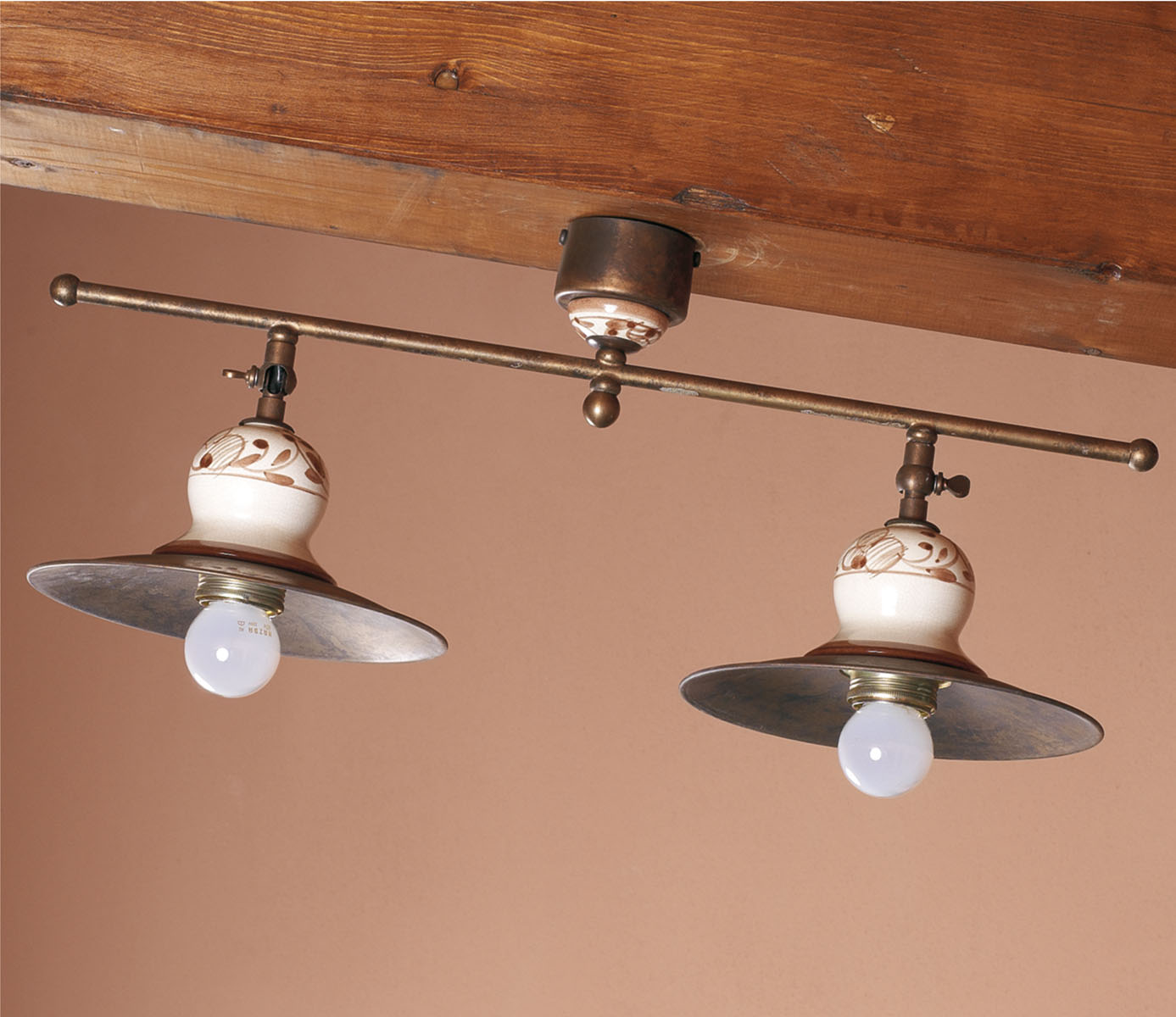 35934-2PL54-19 35934/2PL54 2 lights Ceramic and Brass Track light - Image 1