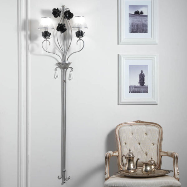 35955/2AP Ceramic and Iron Sconce "floor lamp style"