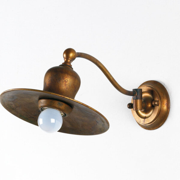 35971/A54 Aged Brass Sconce with rotating arm