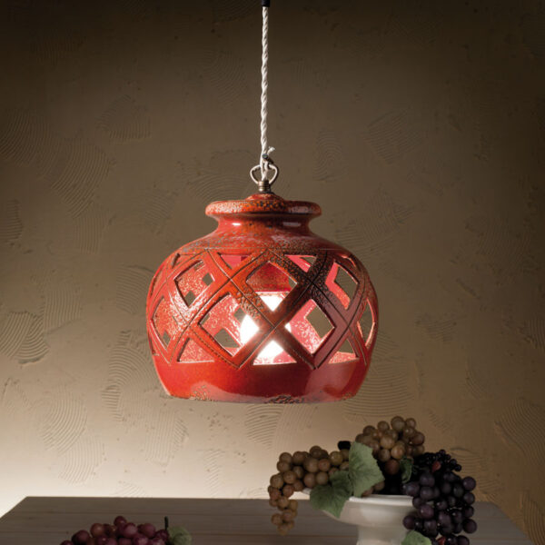 50033/SO Open-worked Ceramic pendant "Lanterna"