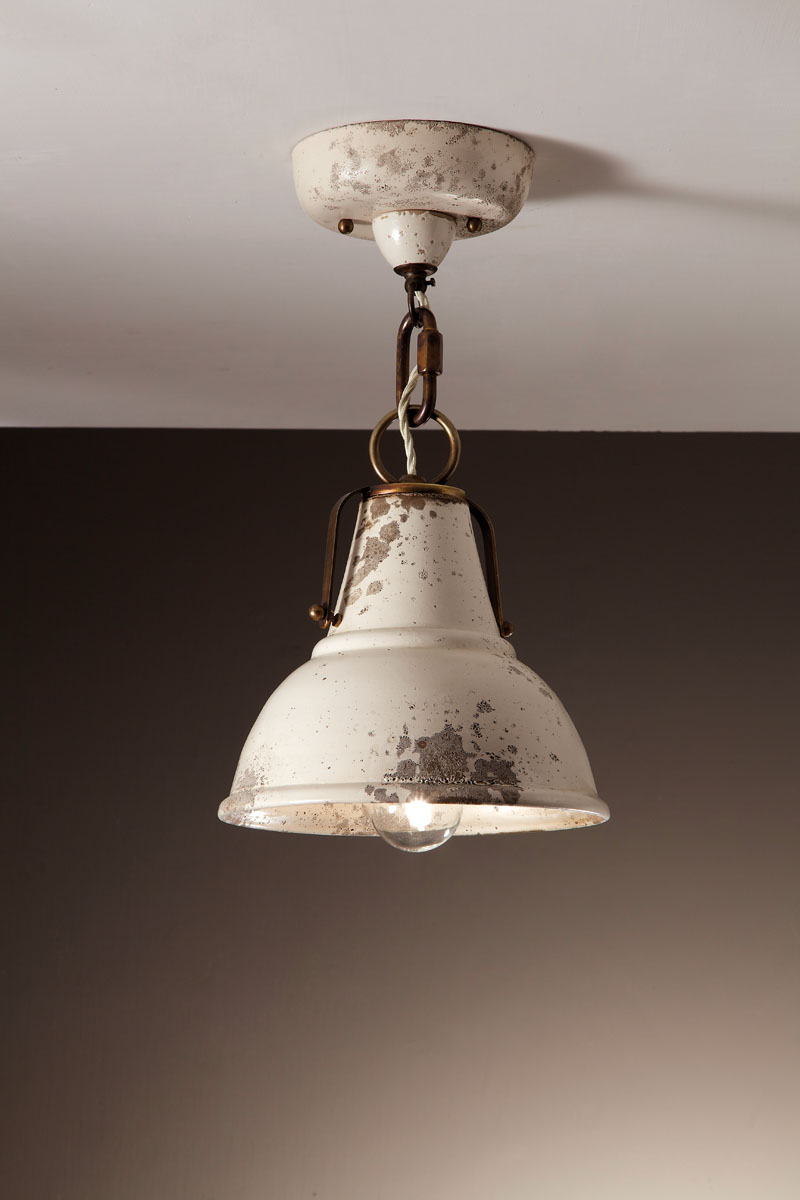 50043-PL22-1 50043/PL22 Ceramic and Brass Flush Mount "Campana" - Image 1