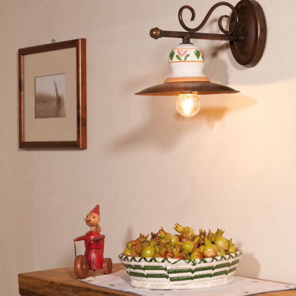 50057/20A54 Ceramic and Brass Sconce