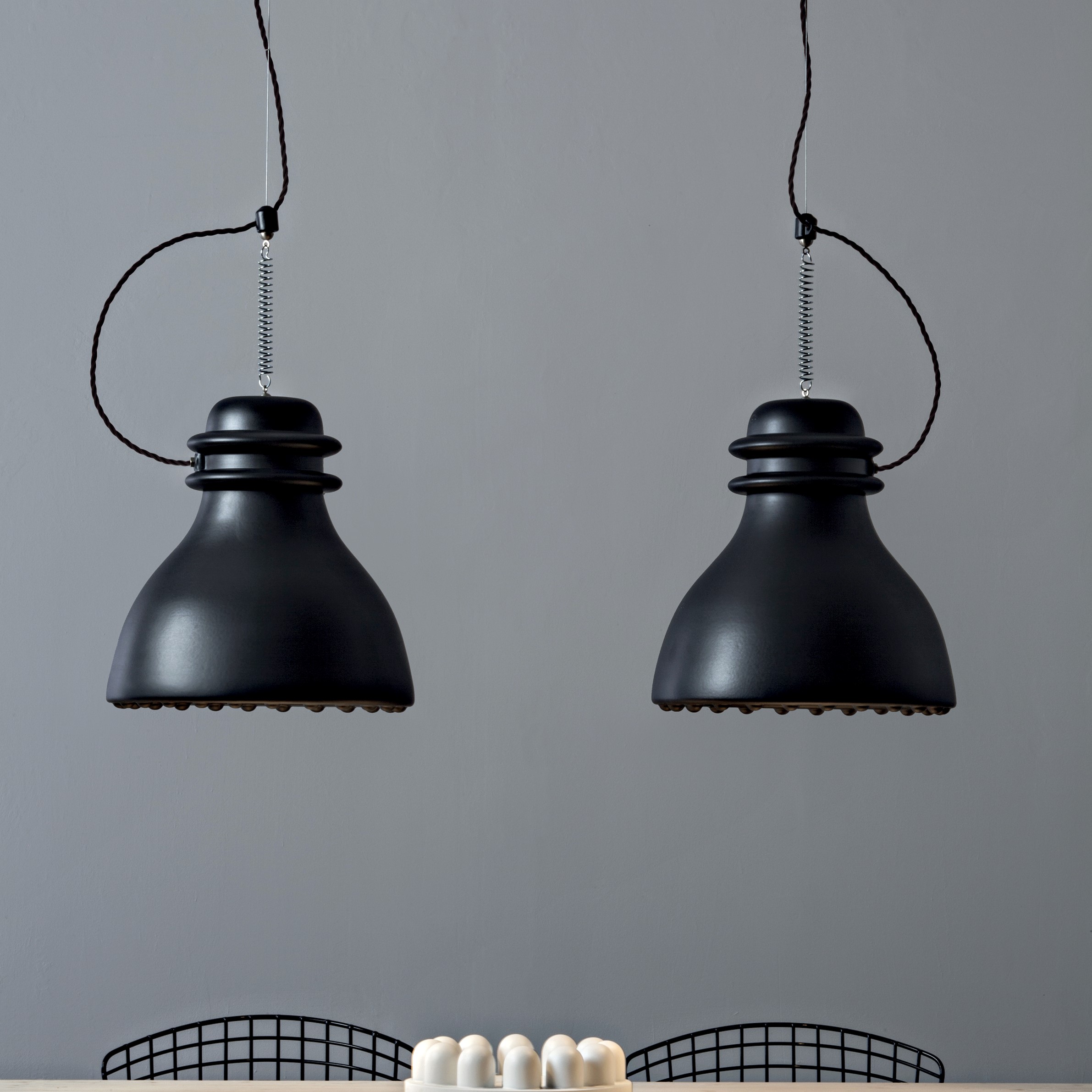 955G_-1 955BS Ceramic Pendant with steel cable - Image 1