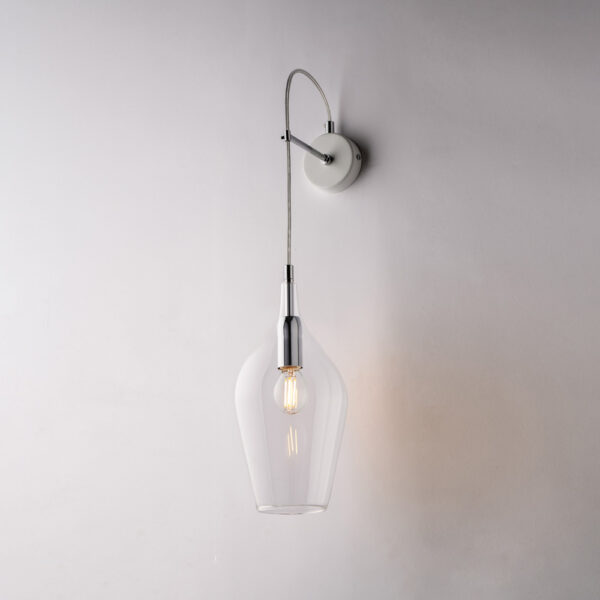 BL273/AP1 Wrought Iron Sconce with Blown Glass Shade