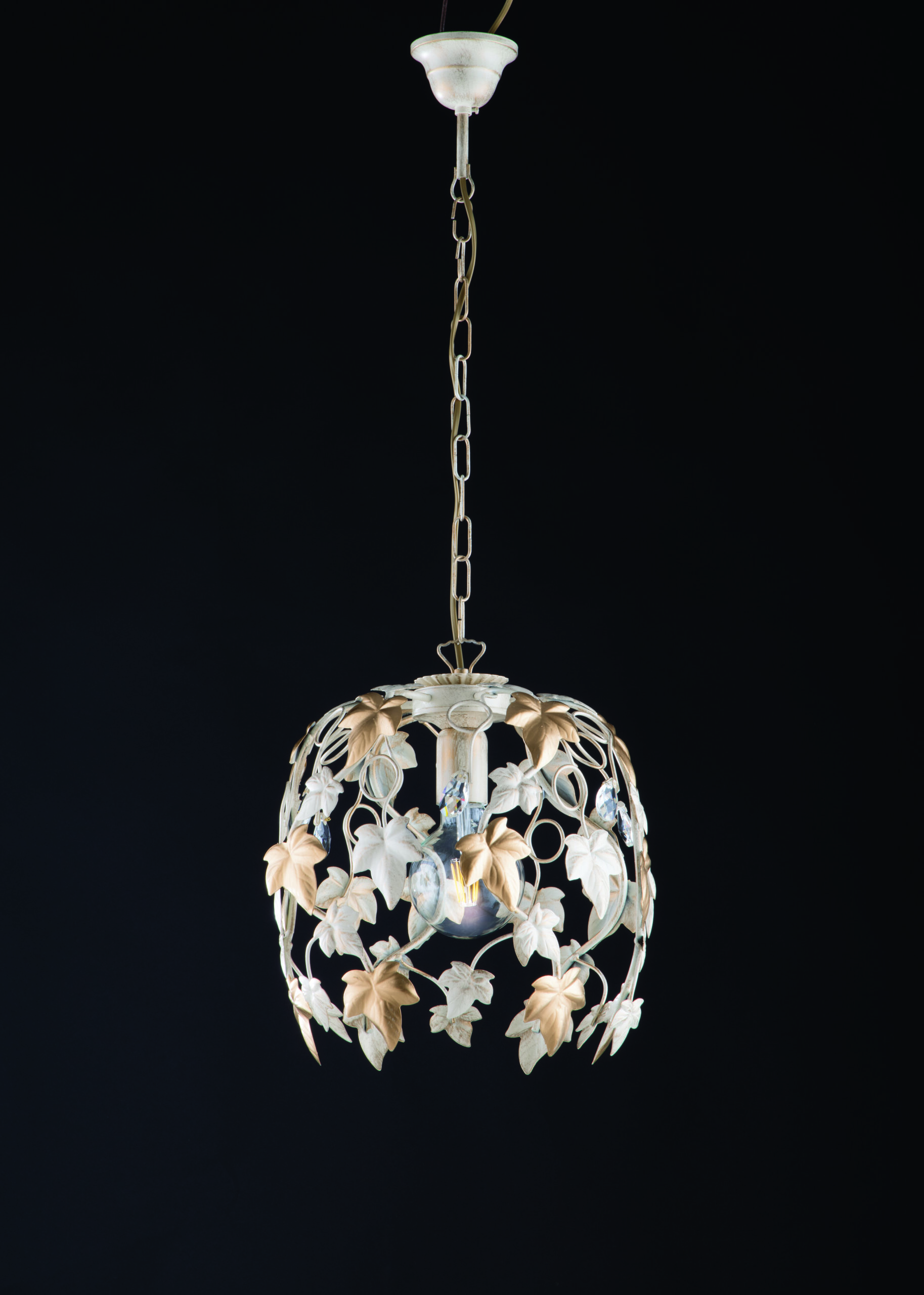 BL50_1.AV BL50/SO Wrought Iron Pendant with Crystals - Image 1