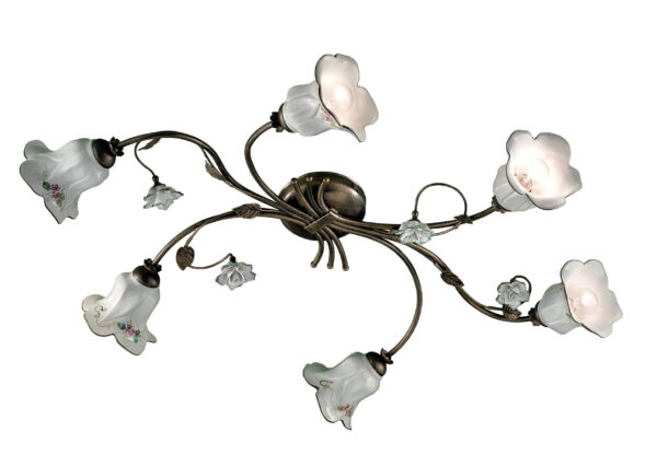 C1204_PL Ceramic Flush Mount Light "Pisa"