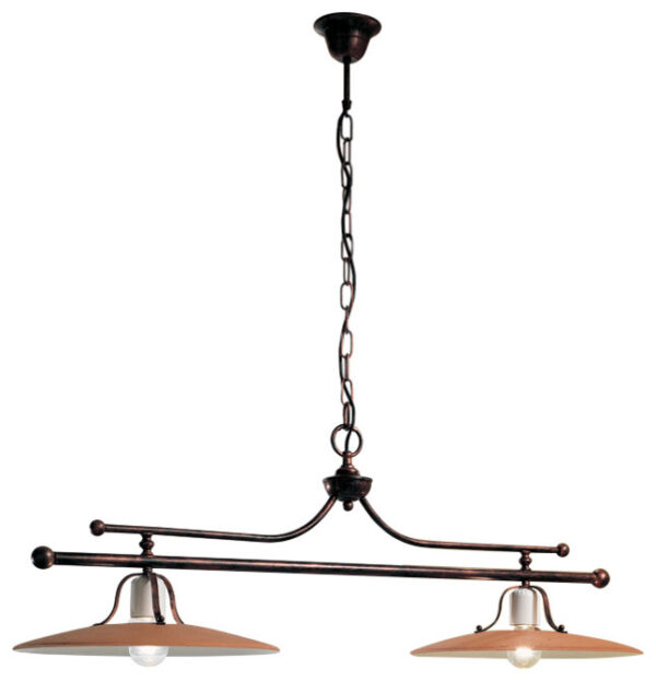 C826_BL Ceramic streight Chandelier "Bologna"