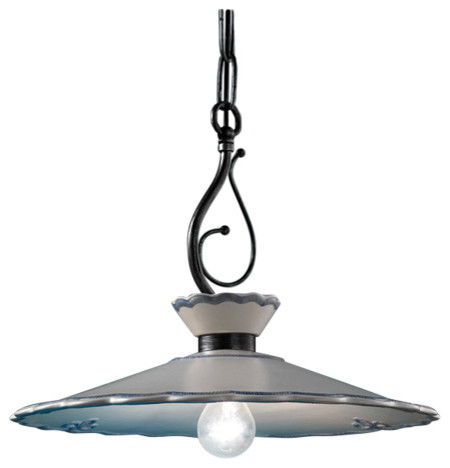 C927_SO Ceramic Pendant Light with Chain "Ravenna"