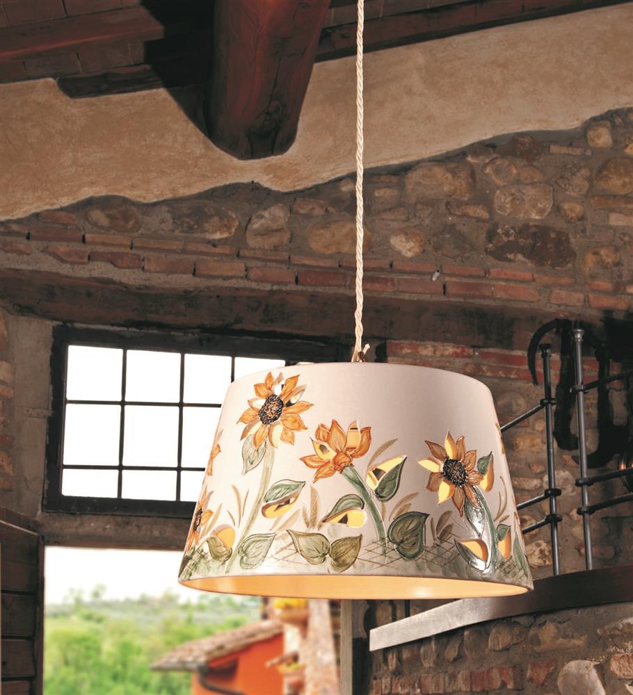 Mancante10-Custom 50014/35SO Open-worked Ceramic Pendant - Image 1