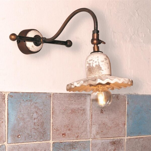 35700/A14 Ceramic and Brass Sconces