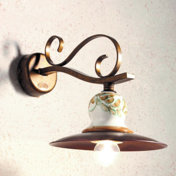 50020/20A54 Ceramic and Iron Sconce