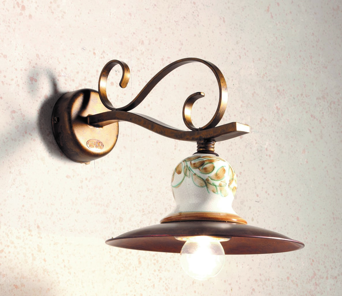 Mancante7 50020/20A54 Ceramic and Iron Sconce - Image 1