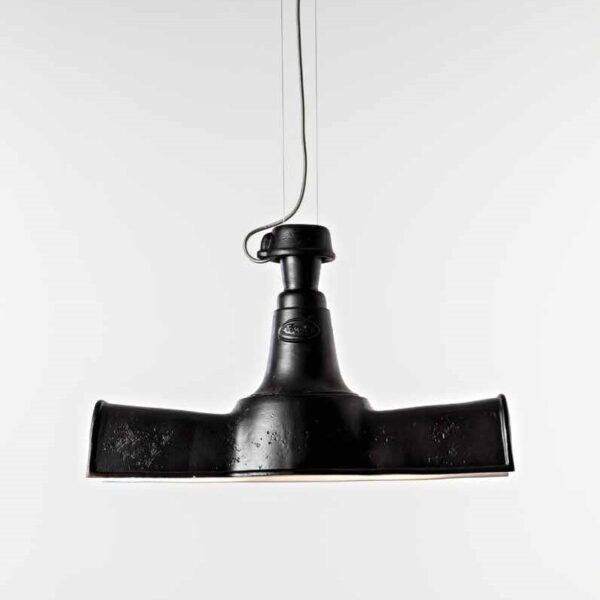 829 Ceramic Pendant with double steel cable