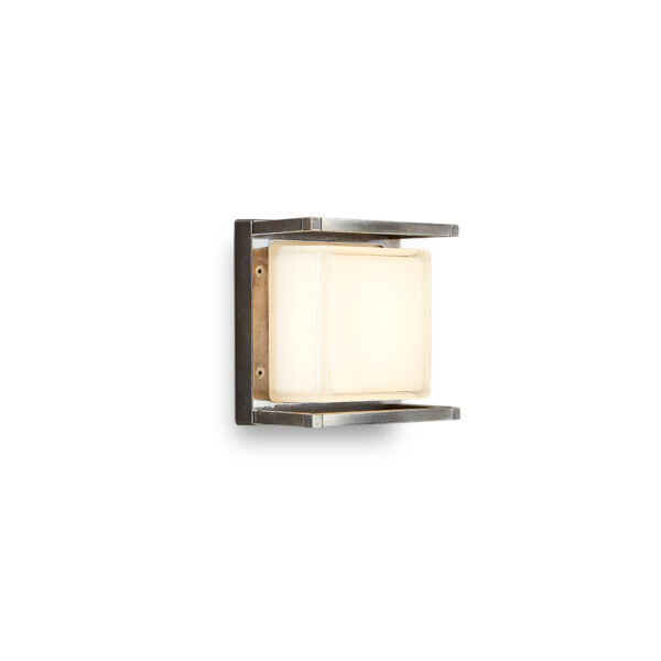 Ice Cubic - Outdoor Brass & Glass sconce - Image 3