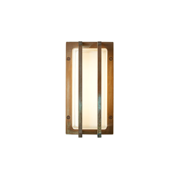 Ice Cubic Rectangular - Outdoor Brass & Glass sconce - Image 4